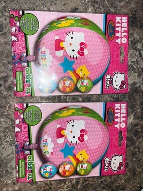Hello Kitty Pink Round Colorful Balloons - 2pack